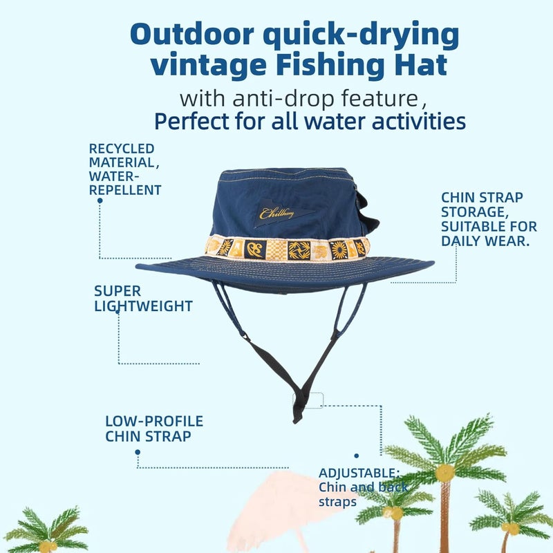 YWYLL Color-Blocked Fisherman Style Sun Hat for Outdoor Camping, Surfing & Vacations - Wide Brim, UV Protective, Anti-Slip - Image 5